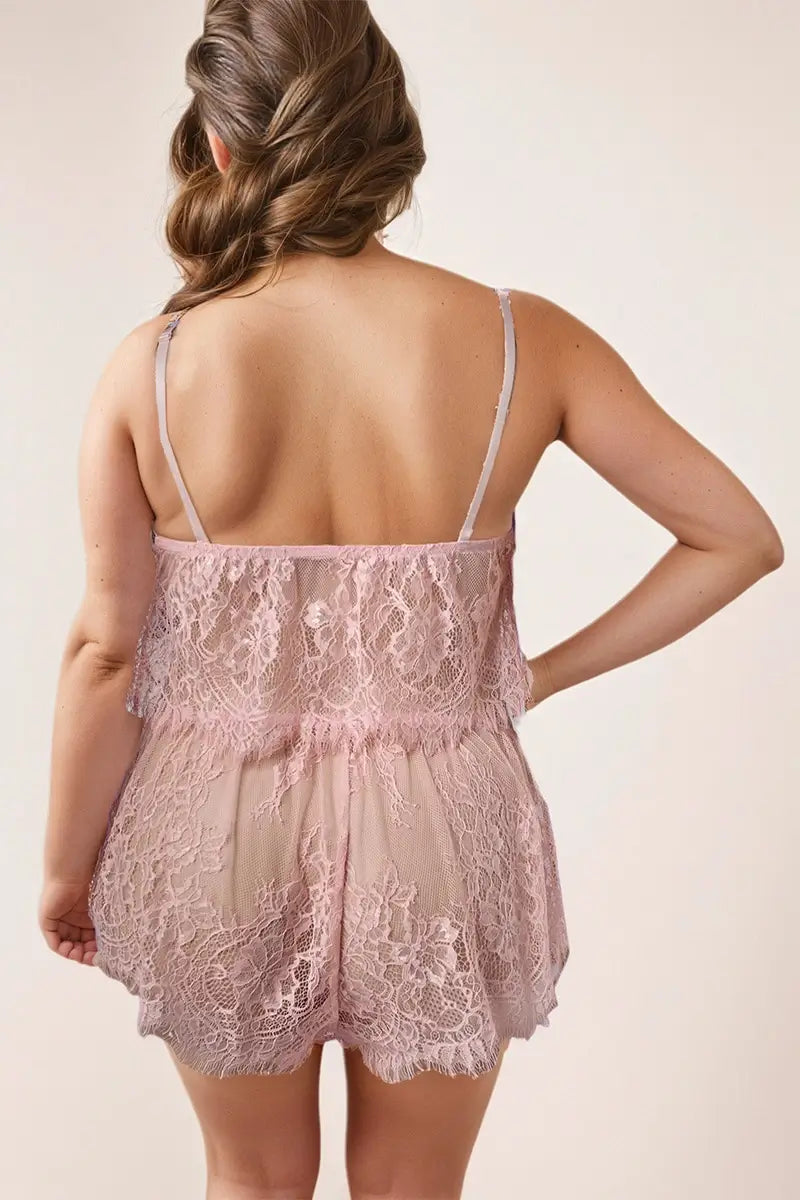 Crystal Lace Cami & Shorts Set