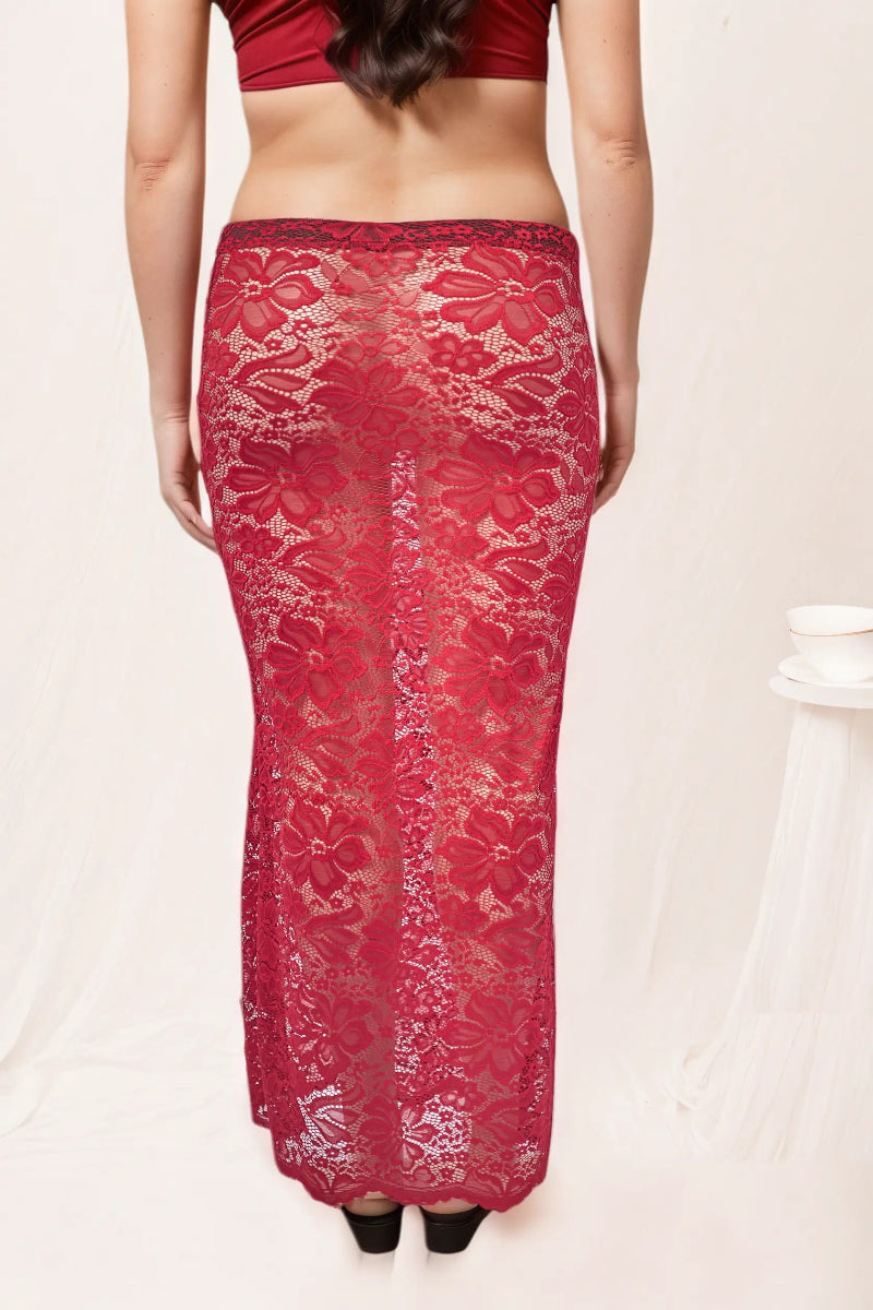 Lace Sheer Maxi Skirt