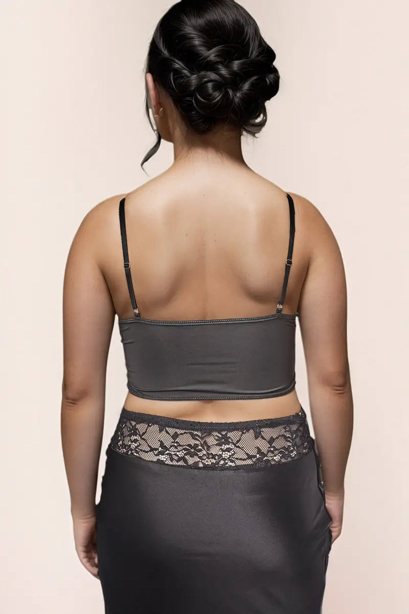 SunmolySexyBlack_Lace Underwire Cami TopbackView