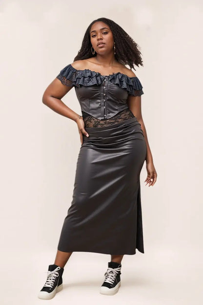 Boned Lace Bardot Top