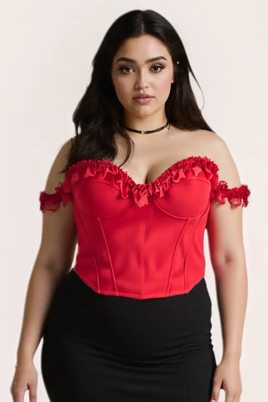 Lace Corset Off-Shoulder Top
