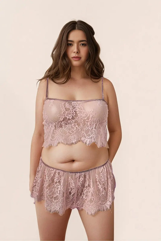 Crystal Lace Cami & Shorts Set